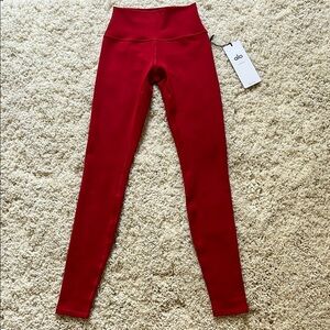 Alo Red High-Waisted Leggings